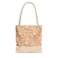 Personalizable Vintage Floral Tote - Sepia Toile Striped Bag