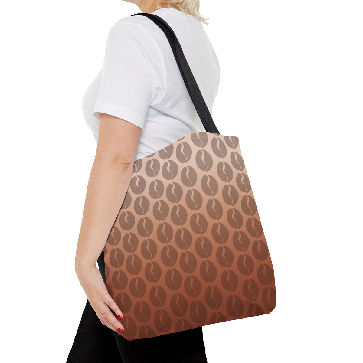 Coffee Lover's Ombre Tote Bag - Coffee Bean Gradient Tote Bag