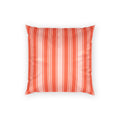 Velvet Pillow Orange Throw Pillow - Vermillion Ticking Stripe Decorative Pillow