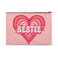 Best Friend Carryall - Bestie Strawberry Milk Pink Heart Pouch