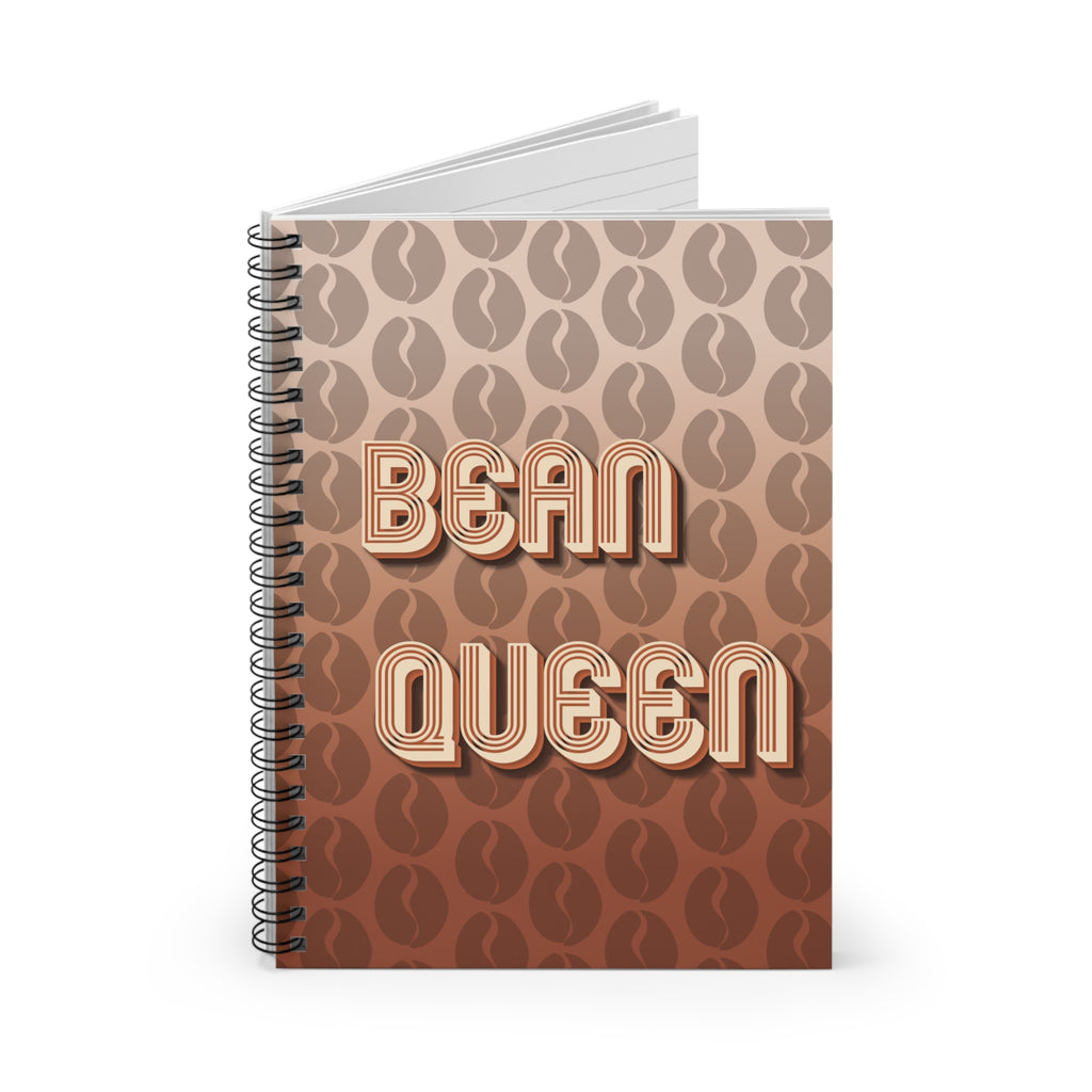 Bean Queen Coffee Lover’s Spiral Notebook