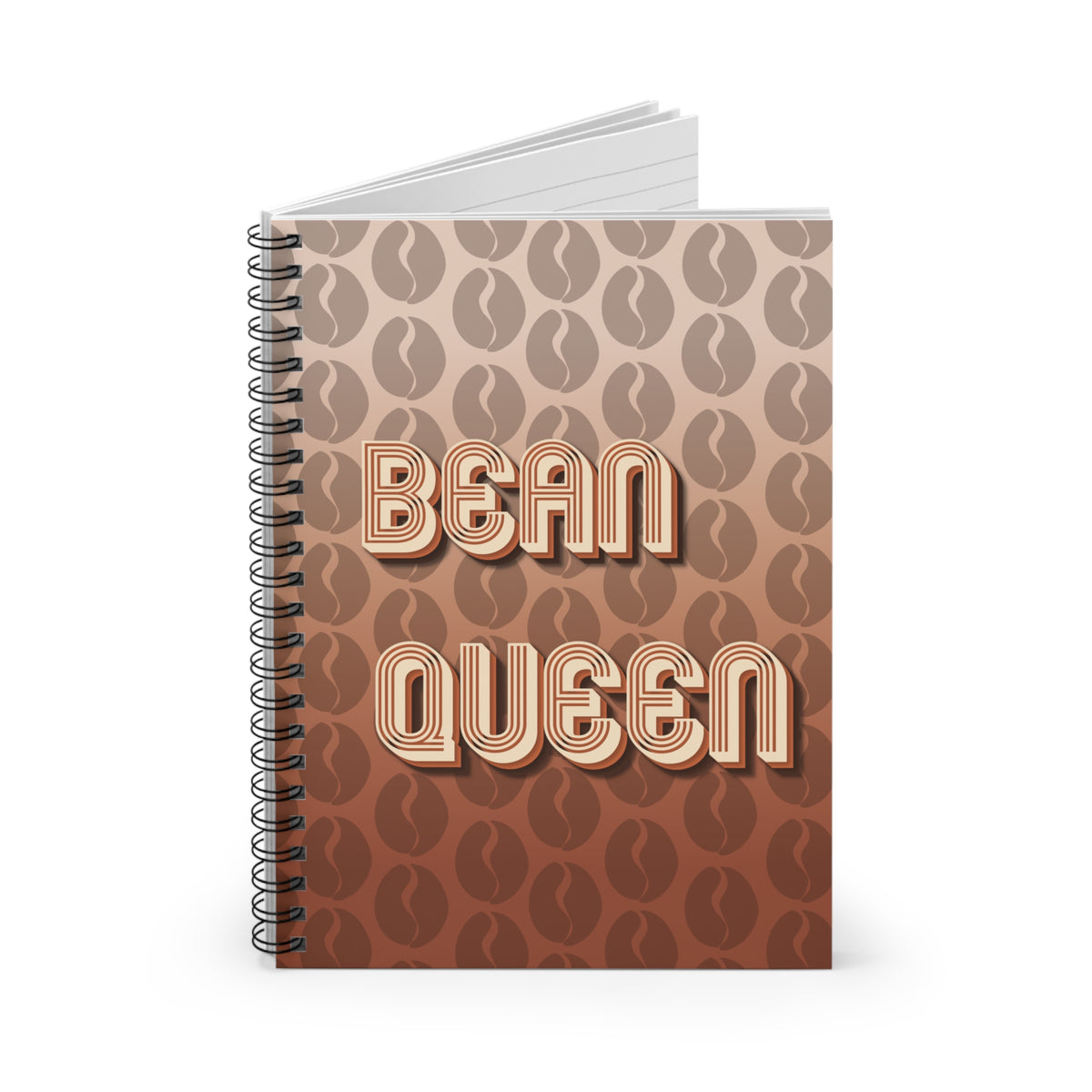 Bean Queen Coffee Lover’s Spiral Notebook