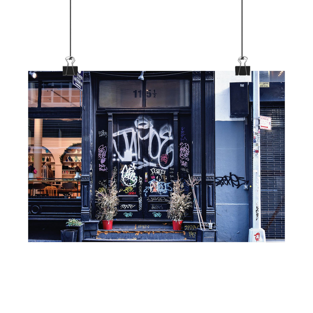 Urban Landscape Photo Art - Graffiti Doorways Matte Poster