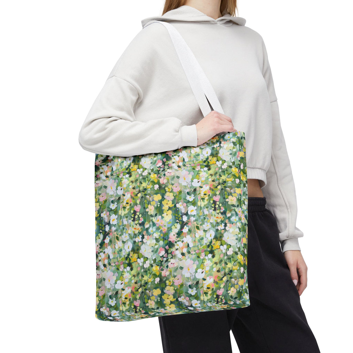 Floral Meadow Tote Bag – Spring Flower Market Carryall