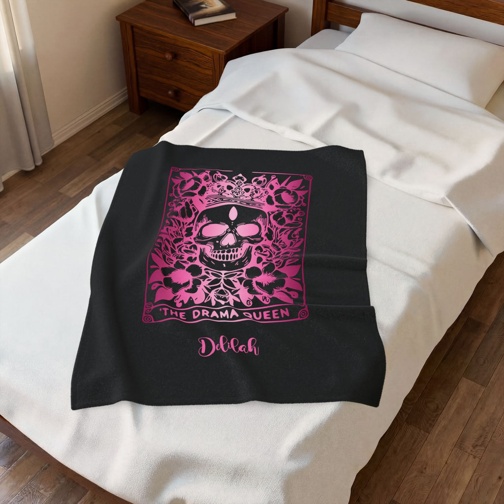 Velveteen Tarot Blanket — "The Drama Queen" Personalized Plush Throw