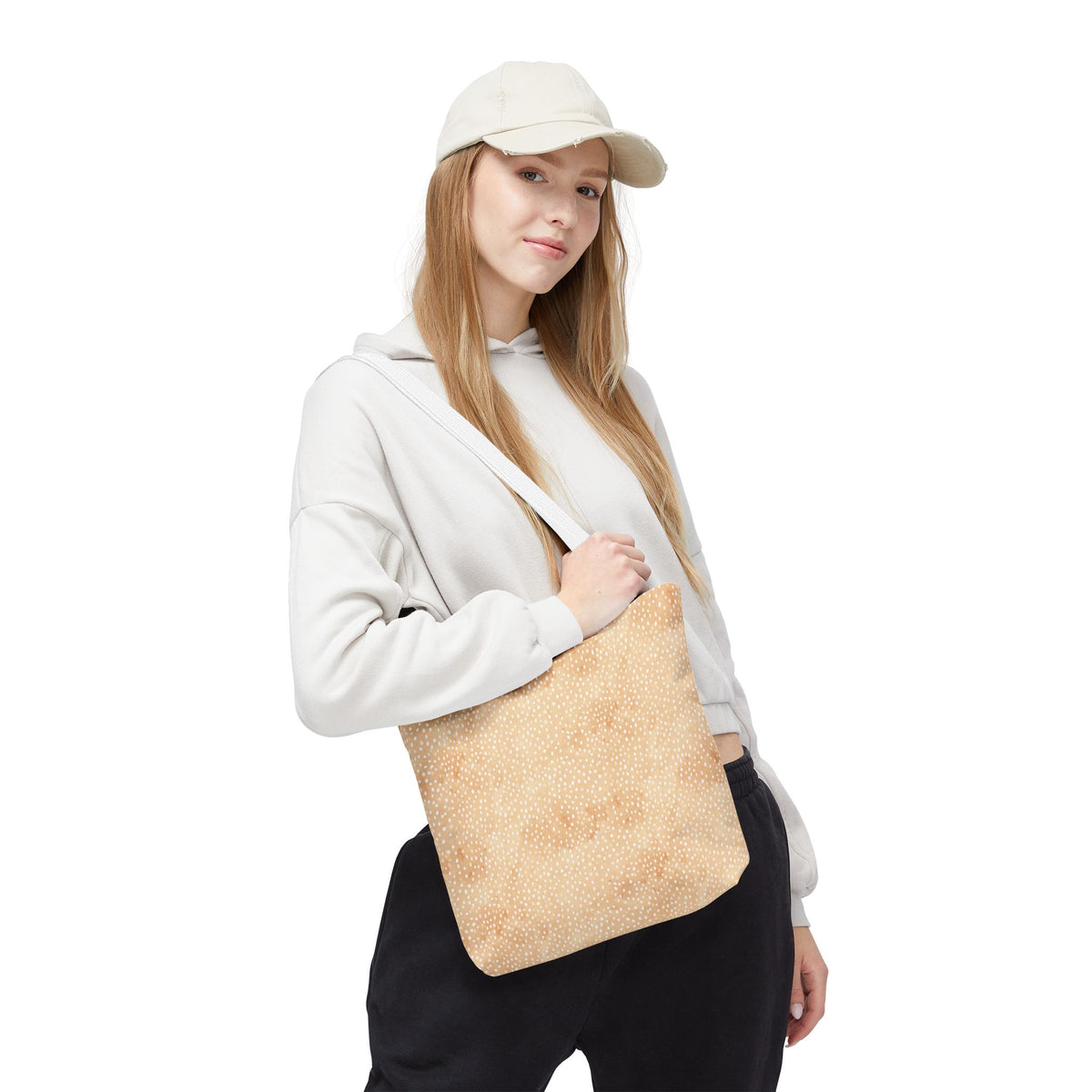 Calming Animal Pattern Bag - Light Beige Fawn Print Tote