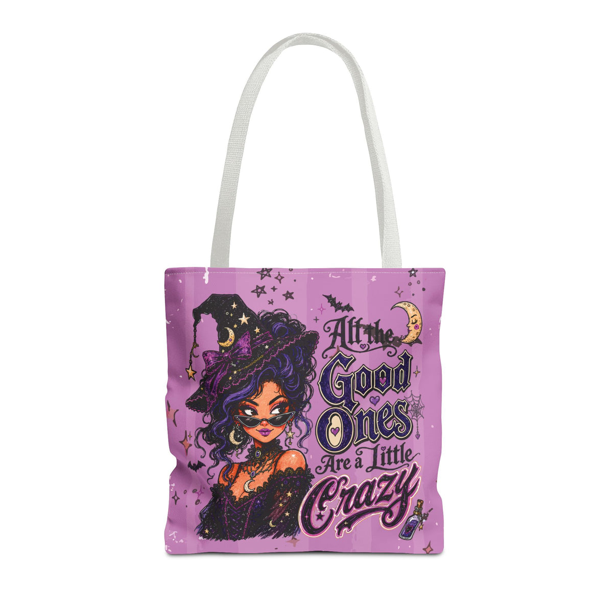 Witchy Purple Tote - “All the Good Ones Are a Little Crazy” Graphic Tote