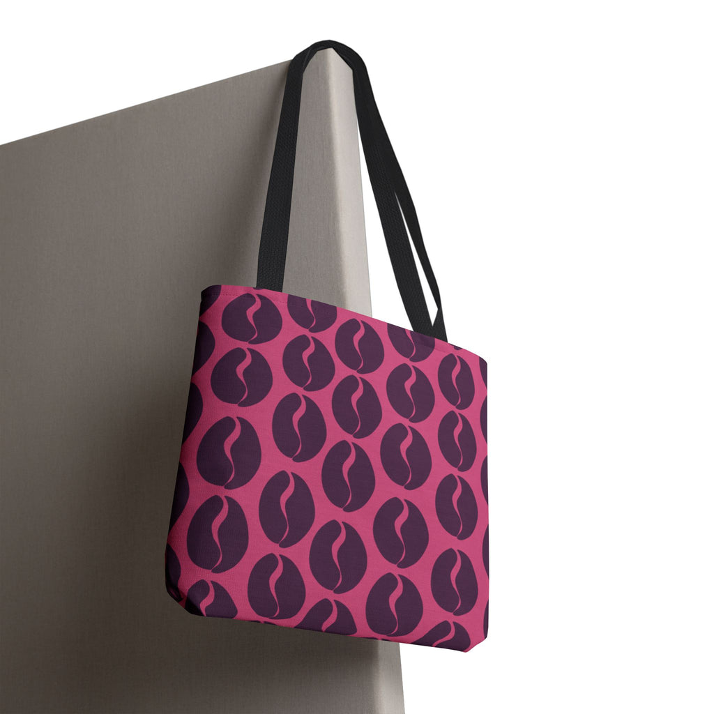 Coffee Lover's Tote - Grape on Pink Coffee Vibes Tote Bag