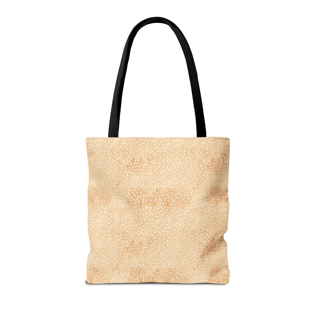 Calming Animal Pattern Bag - Light Beige Fawn Print Tote