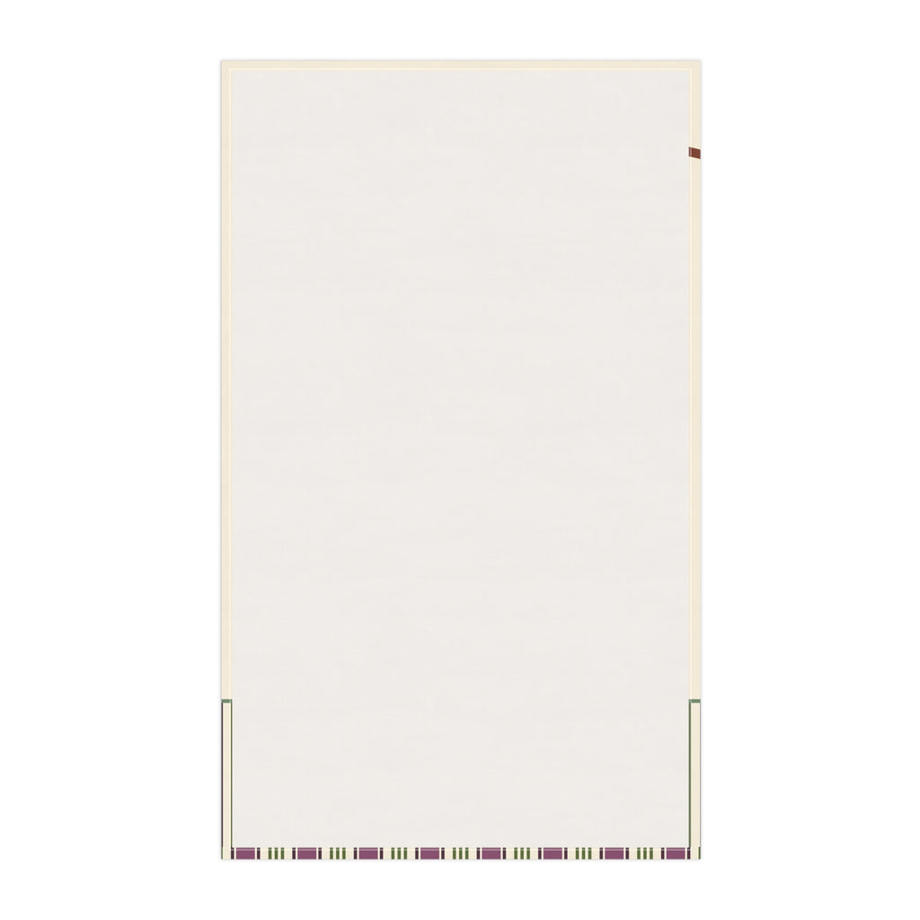 Personalizable Plum Tea Towel - Watercolor Illustration Striped Kitchen Towel