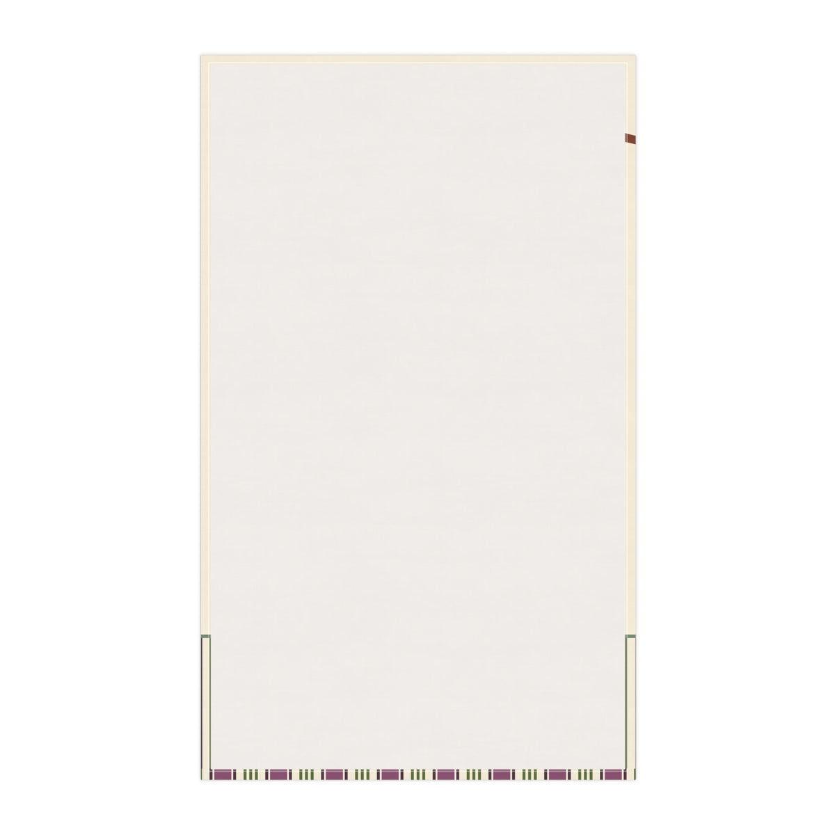 Personalizable Plum Tea Towel - Watercolor Illustration Striped Kitchen Towel