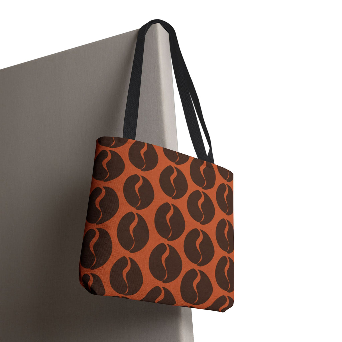 Coffee Bean Tote Bag - Cocoa Brown Coffee Lover's Tote