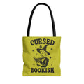 Cursed and Bookish Tote Bag — Green Witchy Reader Tote for Book Lovers