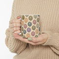 Colorful Vibes Coffee Bean Mug in Cream