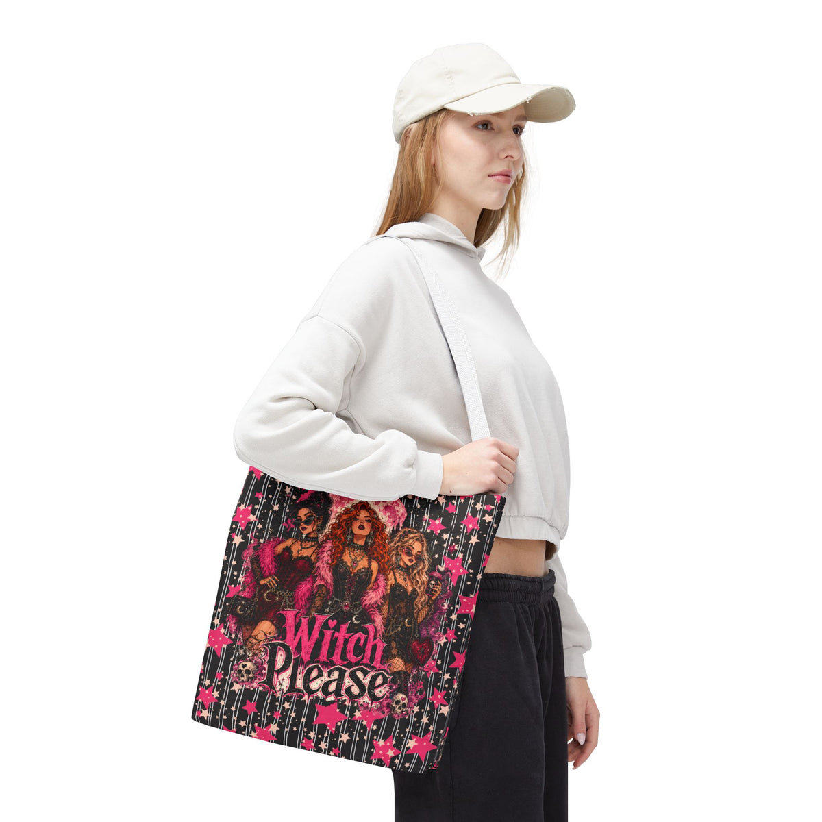 Witch Please Tote Bag - Vintage Glam Witchy Trio Tote