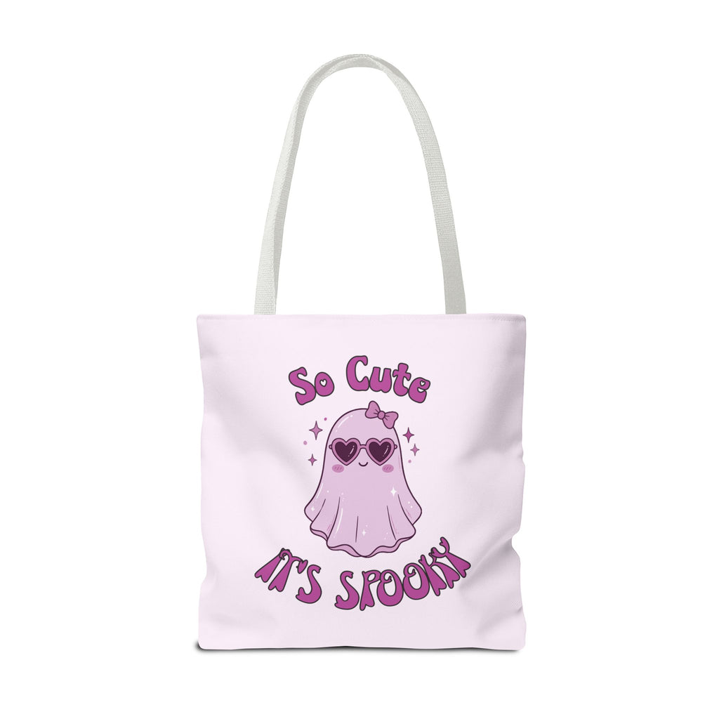 Personalized Purple Trick-or-Treat Tote - Cool Ghost 'So Cute It's Spooky' Halloween Bag