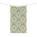 Elegant Art Nouveau Tea Towel - Yellow Floral Vine Kitchen Towel