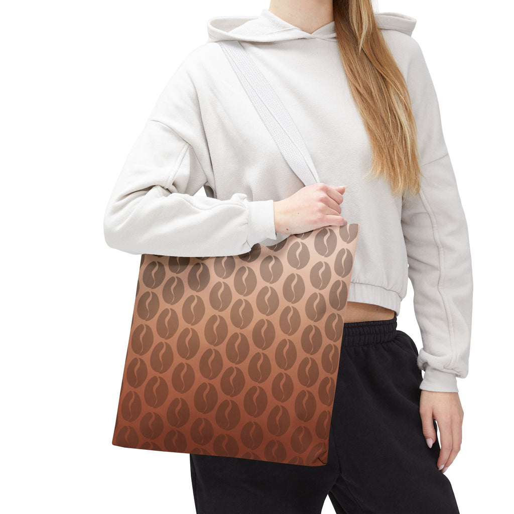 Coffee Lover's Ombre Tote Bag - Coffee Bean Gradient Tote Bag
