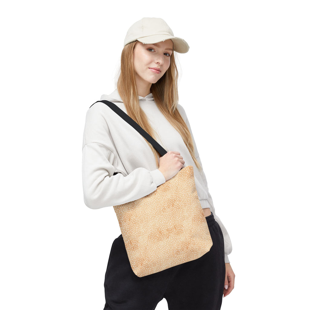 Calming Animal Pattern Bag - Light Beige Fawn Print Tote