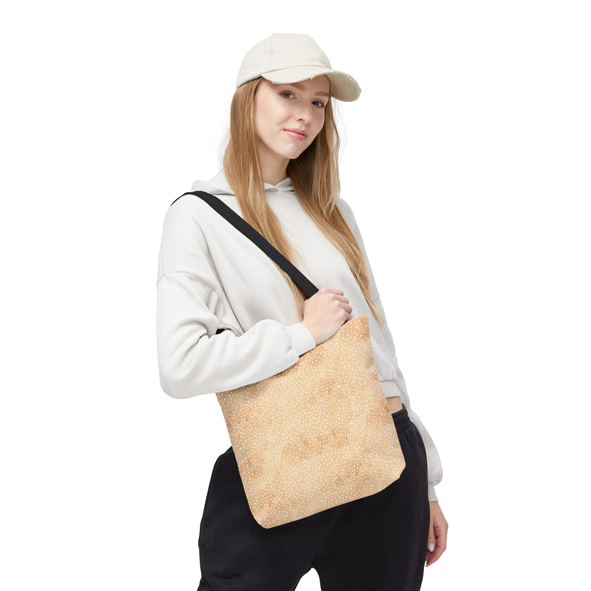Calming Animal Pattern Bag - Light Beige Fawn Print Tote
