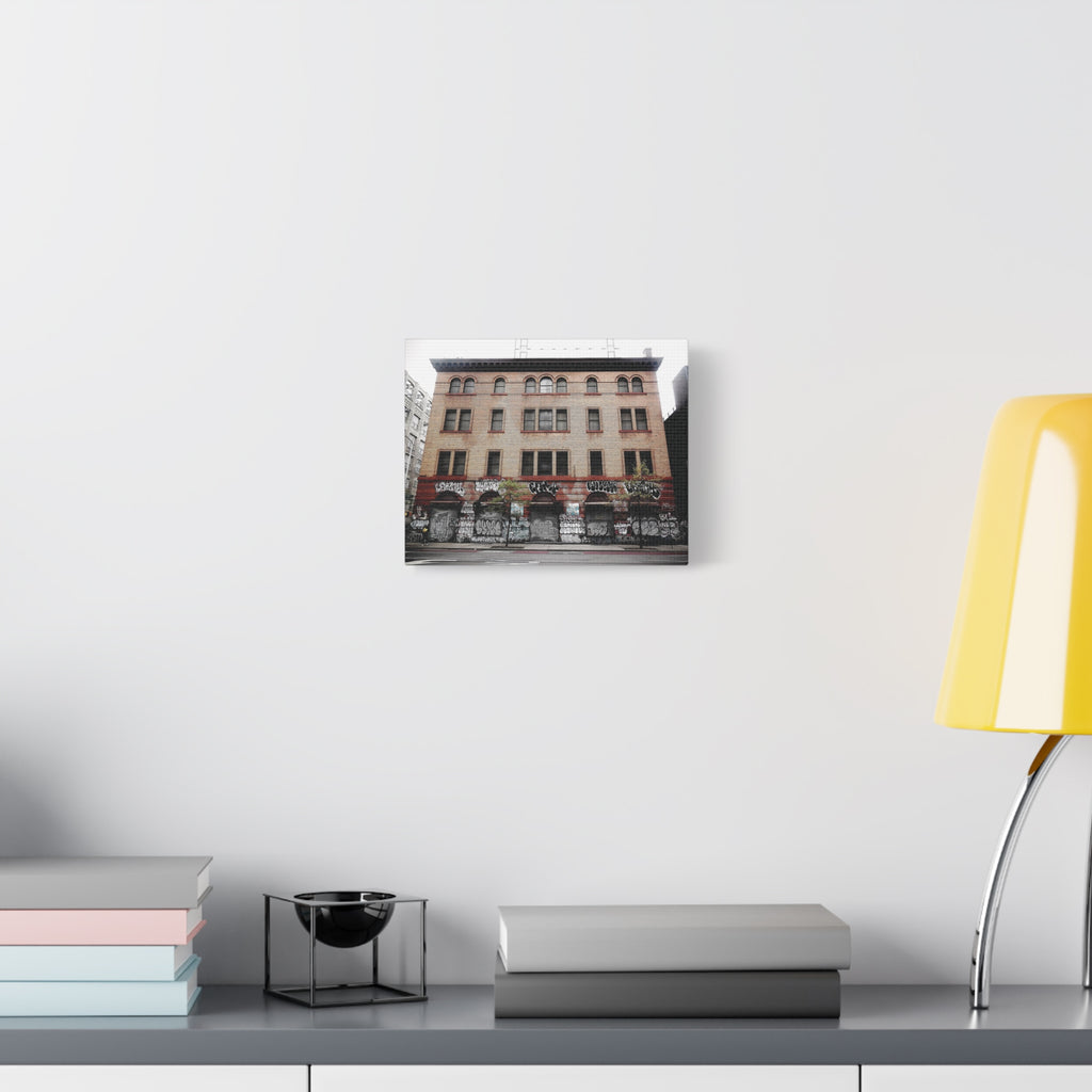 Urban Graffiti Photo Gallery Wrap - Street Level Tagged Building Canvas Wrap