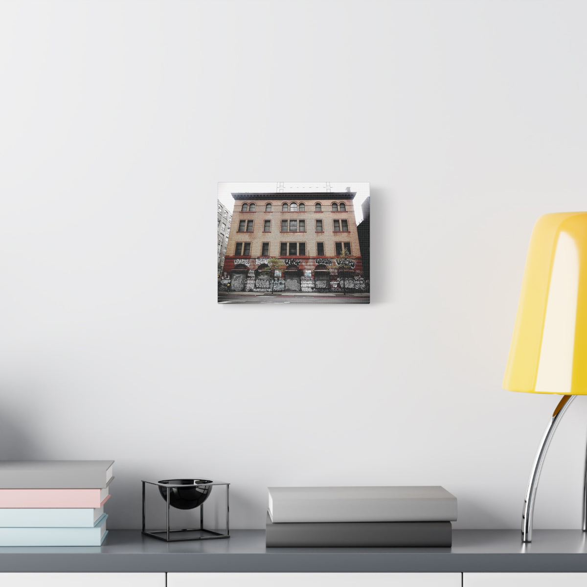 Urban Graffiti Photo Gallery Wrap - Street Level Tagged Building Canvas Wrap