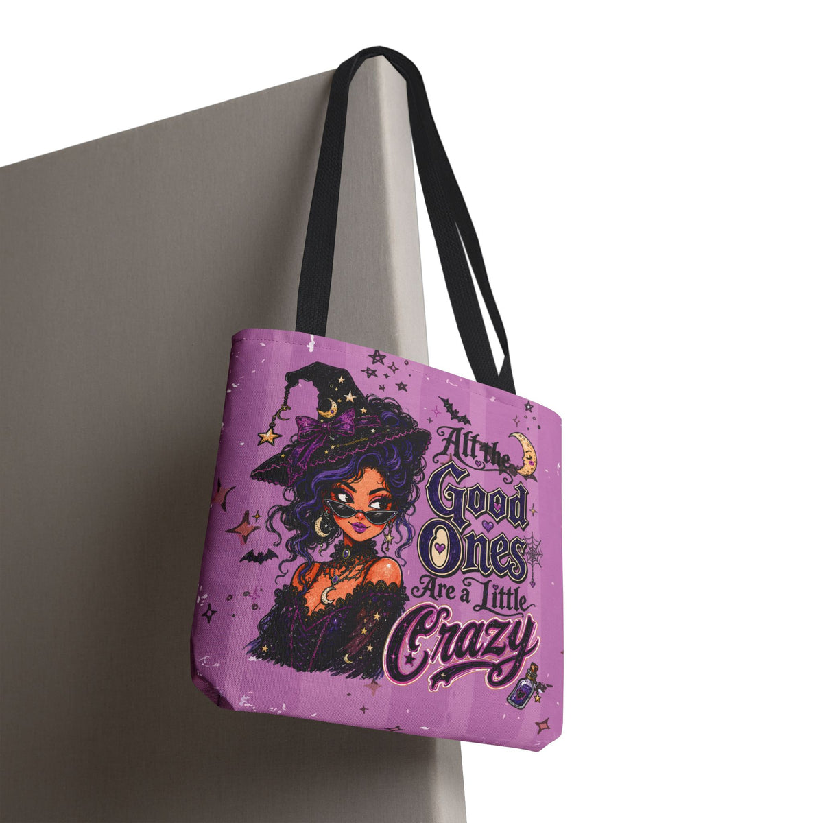 Witchy Purple Tote - “All the Good Ones Are a Little Crazy” Graphic Tote