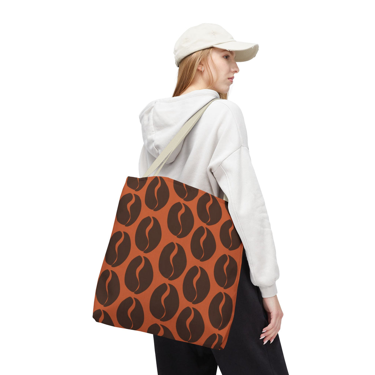 Coffee Bean Tote Bag - Cocoa Brown Coffee Lover's Tote