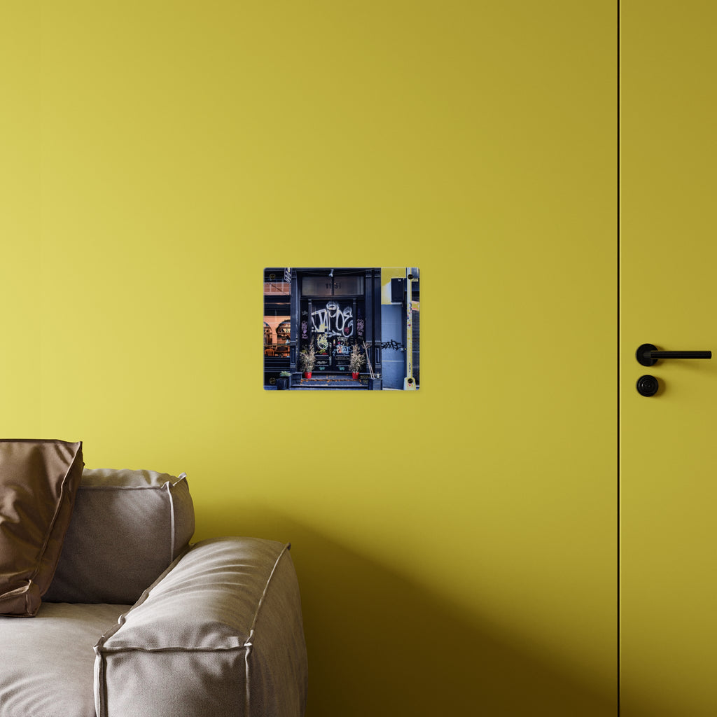 Urban Landscape Acrylic Art - Graffiti Doorways  Wall Art Panel
