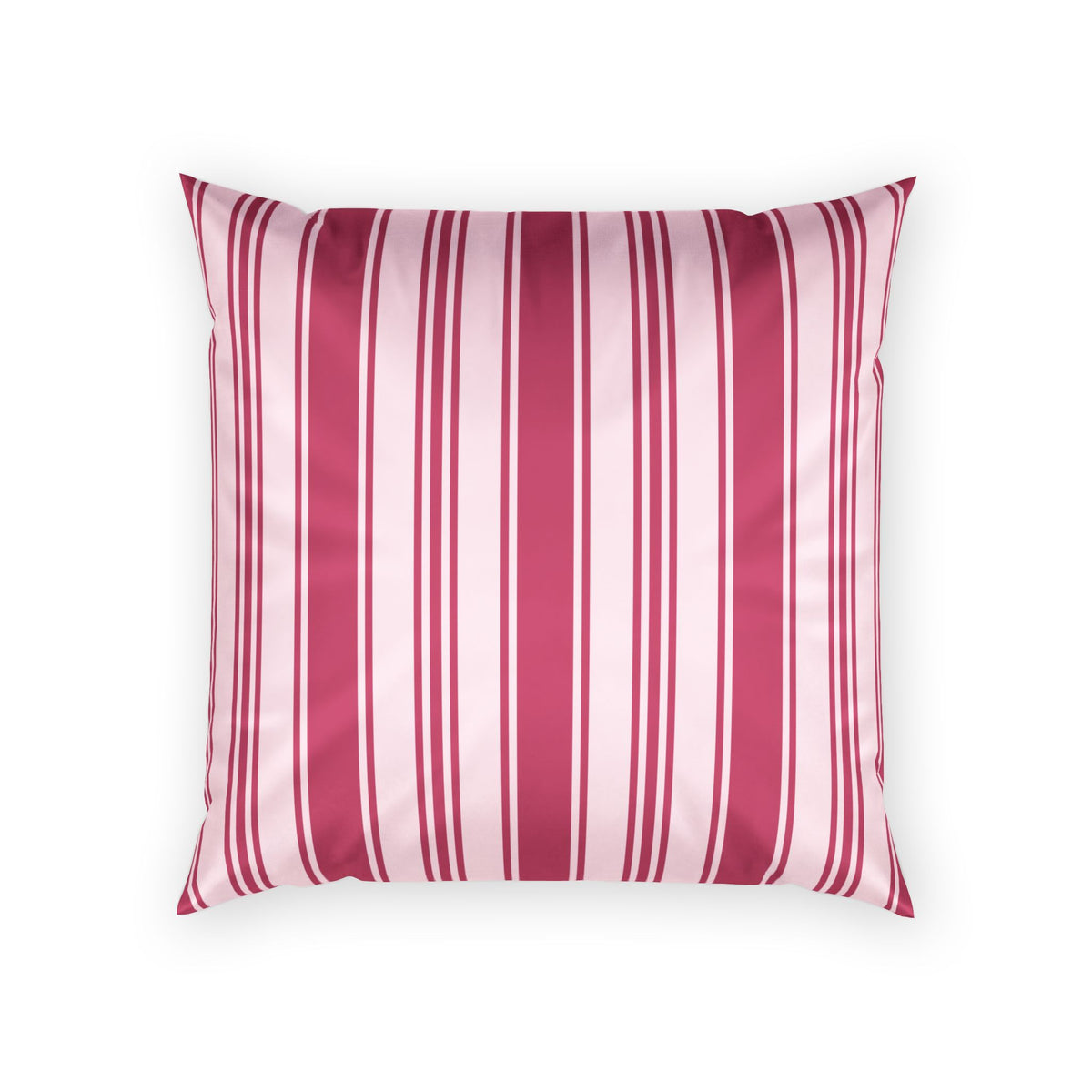 Elegant Velvet Pillow - Magenta Ticking Stripe Throw Pillow