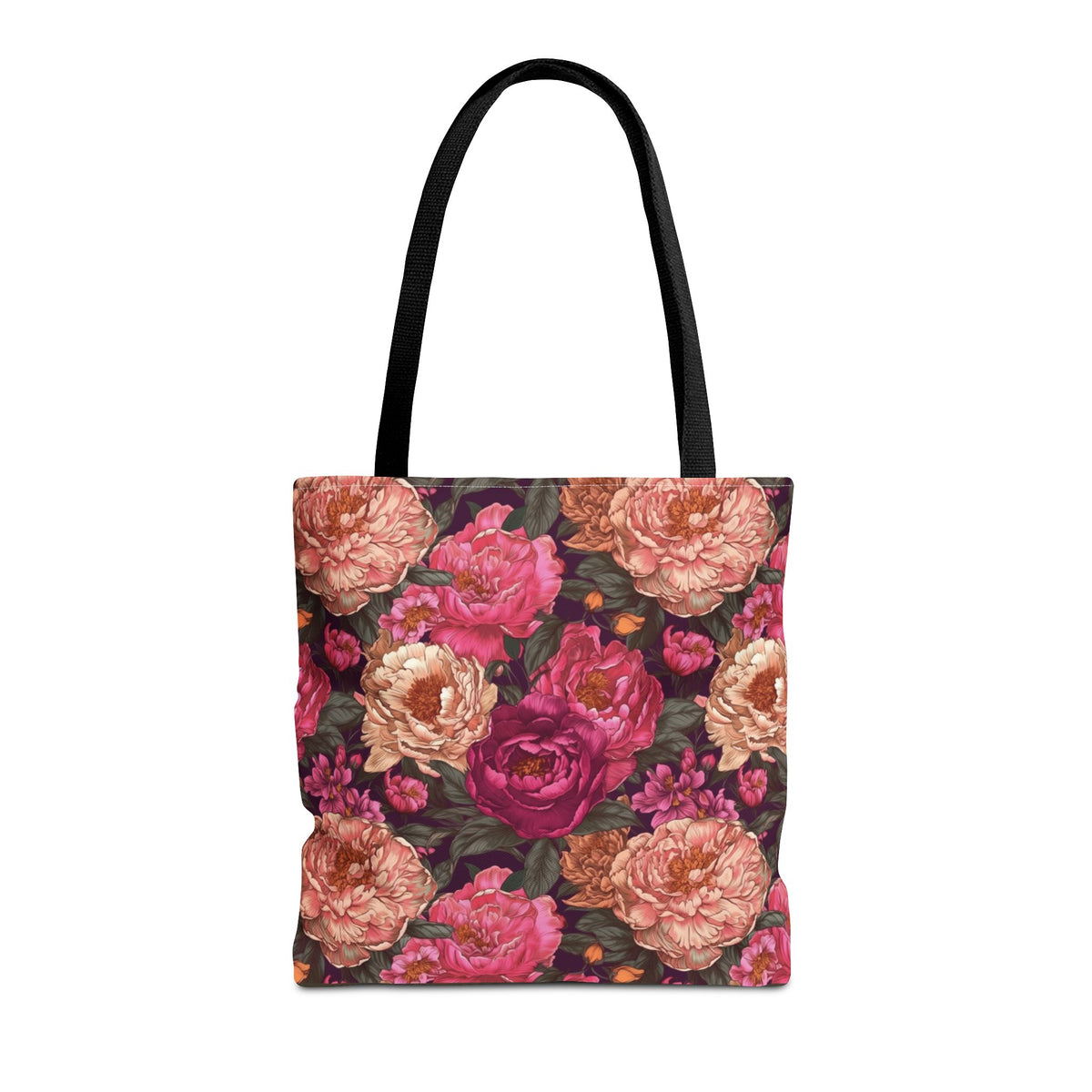 Pink Peony Tote Bag – Vintage Floral Garden Carryall