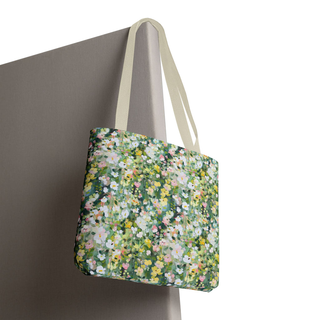 Floral Meadow Tote Bag – Spring Flower Market Carryall