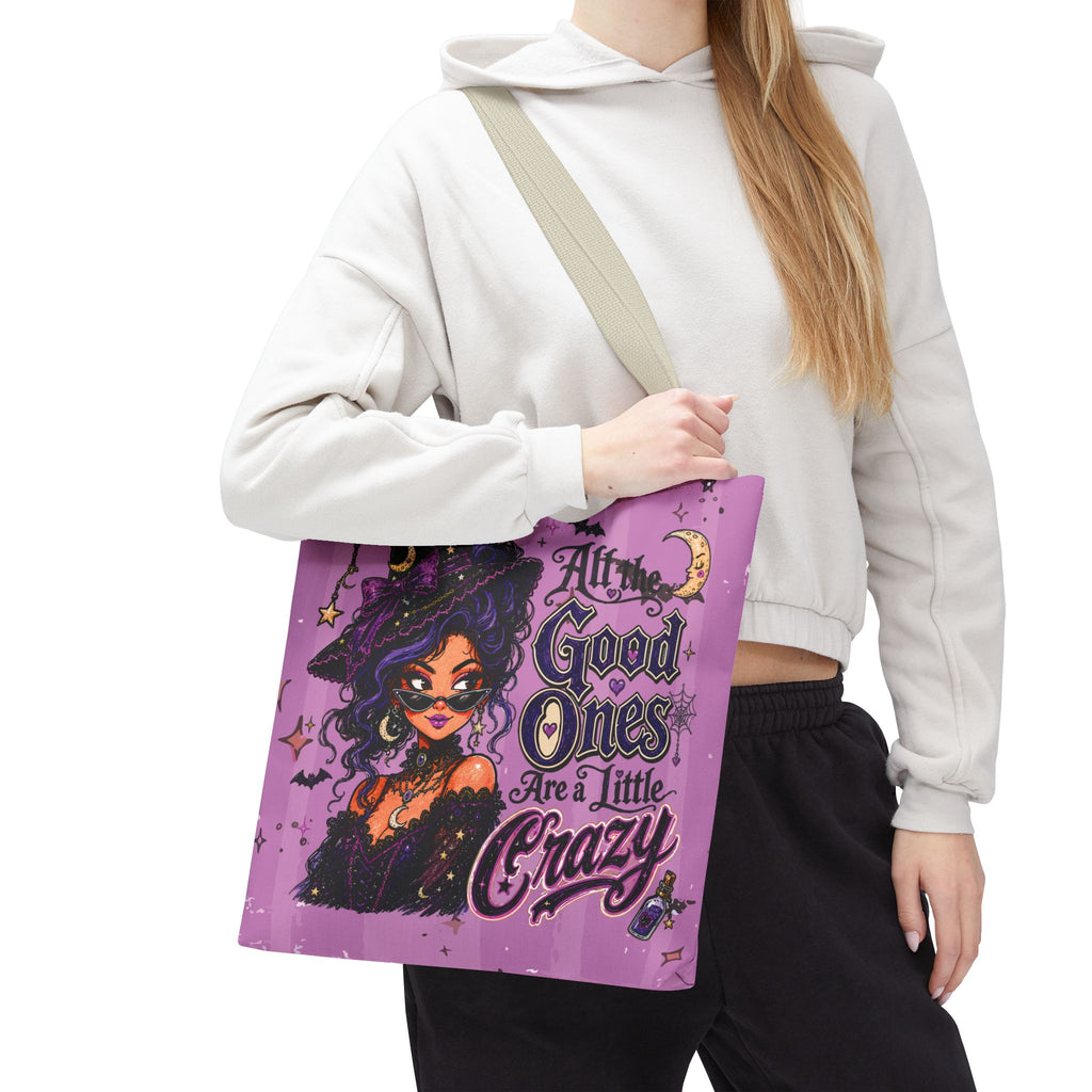 Witchy Purple Tote - “All the Good Ones Are a Little Crazy” Graphic Tote