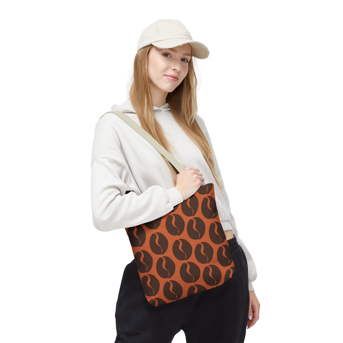 Coffee Bean Tote Bag - Cocoa Brown Coffee Lover's Tote