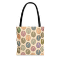 Colorful Coffee Tote Bag - Coffee Lover's Bean Bag in Cream