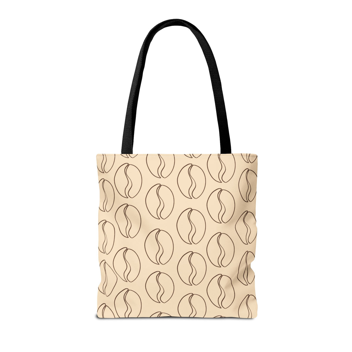 Minimalist Coffee Bean Tote Bag -Coffee Lover's Tote Bag in Cream