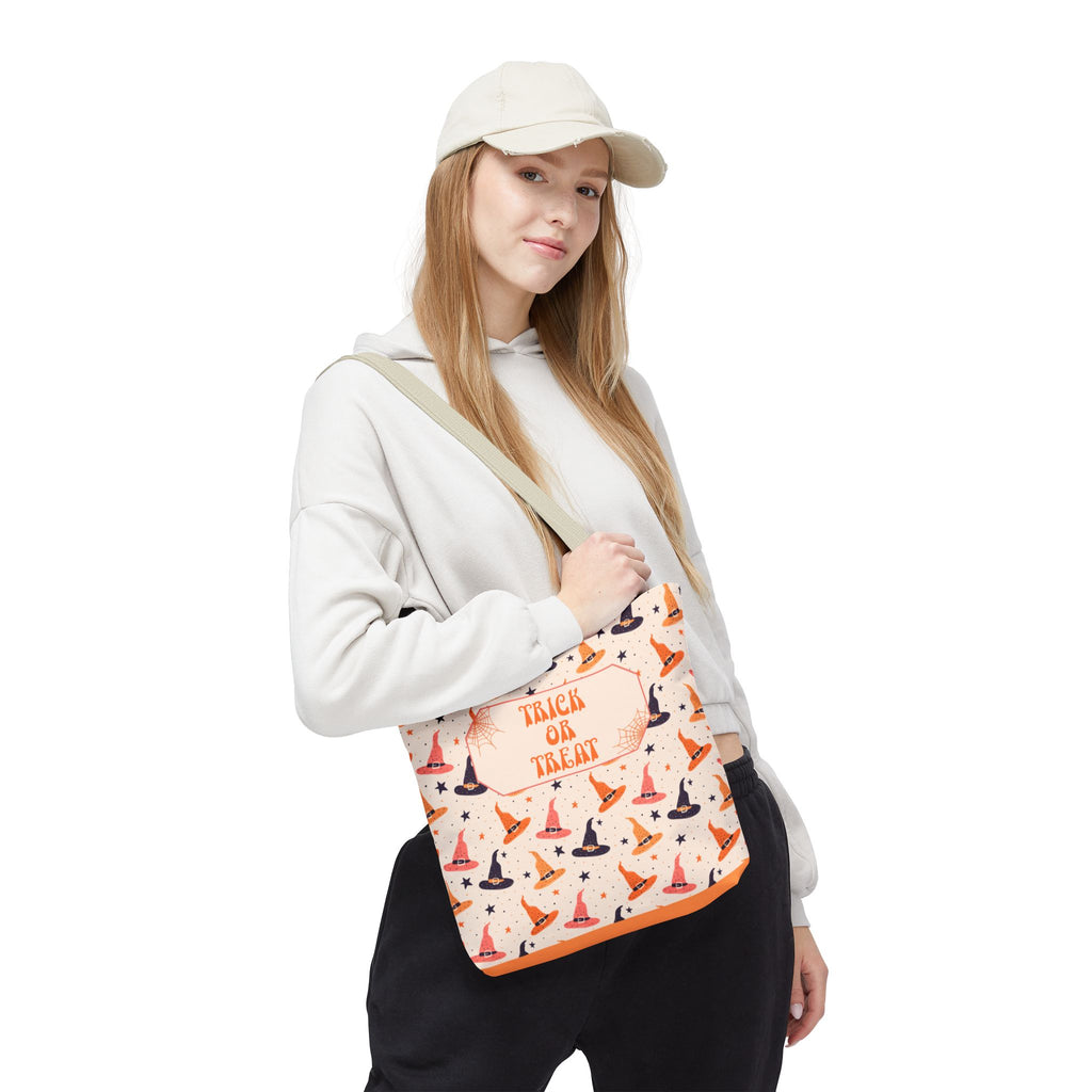 Halloween Witch Hat Pattern Trick or Treat Bag - Personalizable Candy Tote