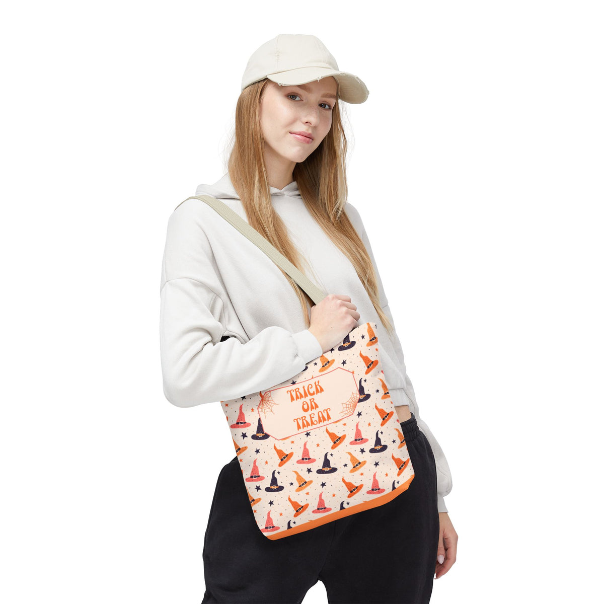 Halloween Witch Hat Pattern Trick or Treat Bag - Personalizable Candy Tote