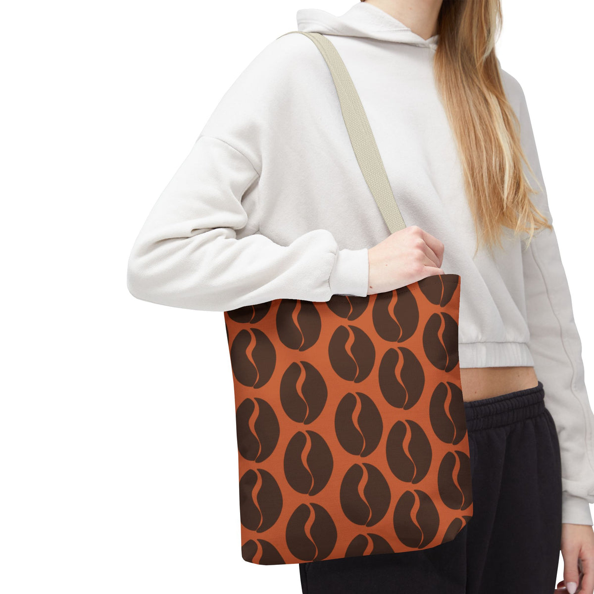 Coffee Bean Tote Bag - Cocoa Brown Coffee Lover's Tote