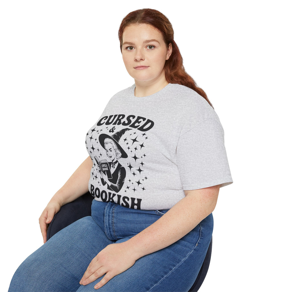 Cursed and Bookish Witch Tee - Vintage Book Lover Witch Graphic T-Shirt