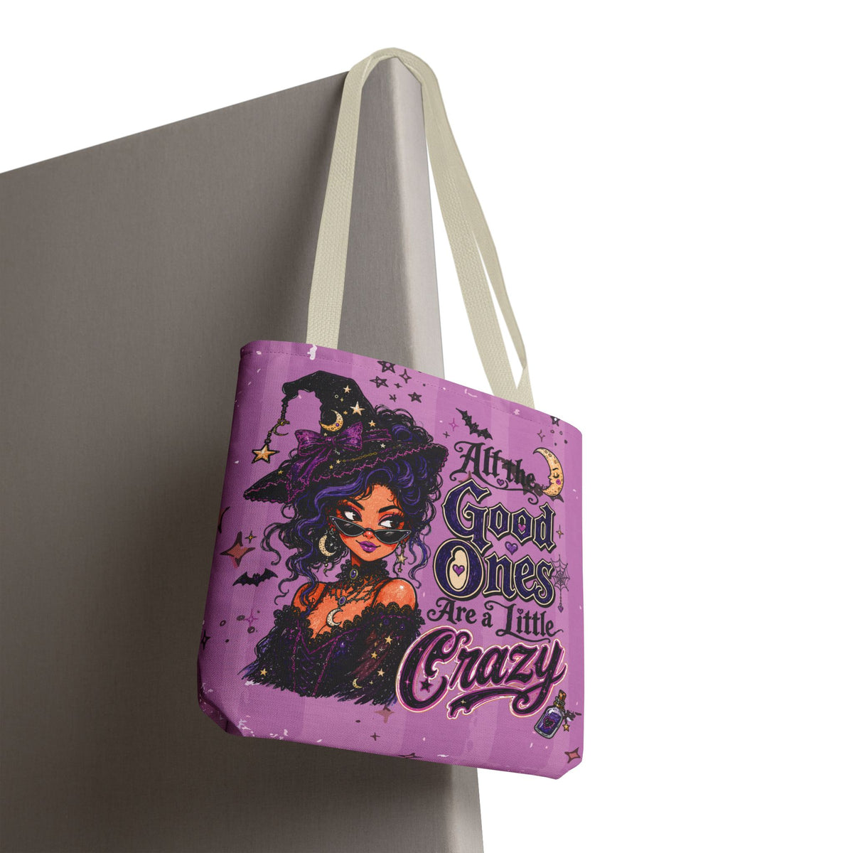 Witchy Purple Tote - “All the Good Ones Are a Little Crazy” Graphic Tote