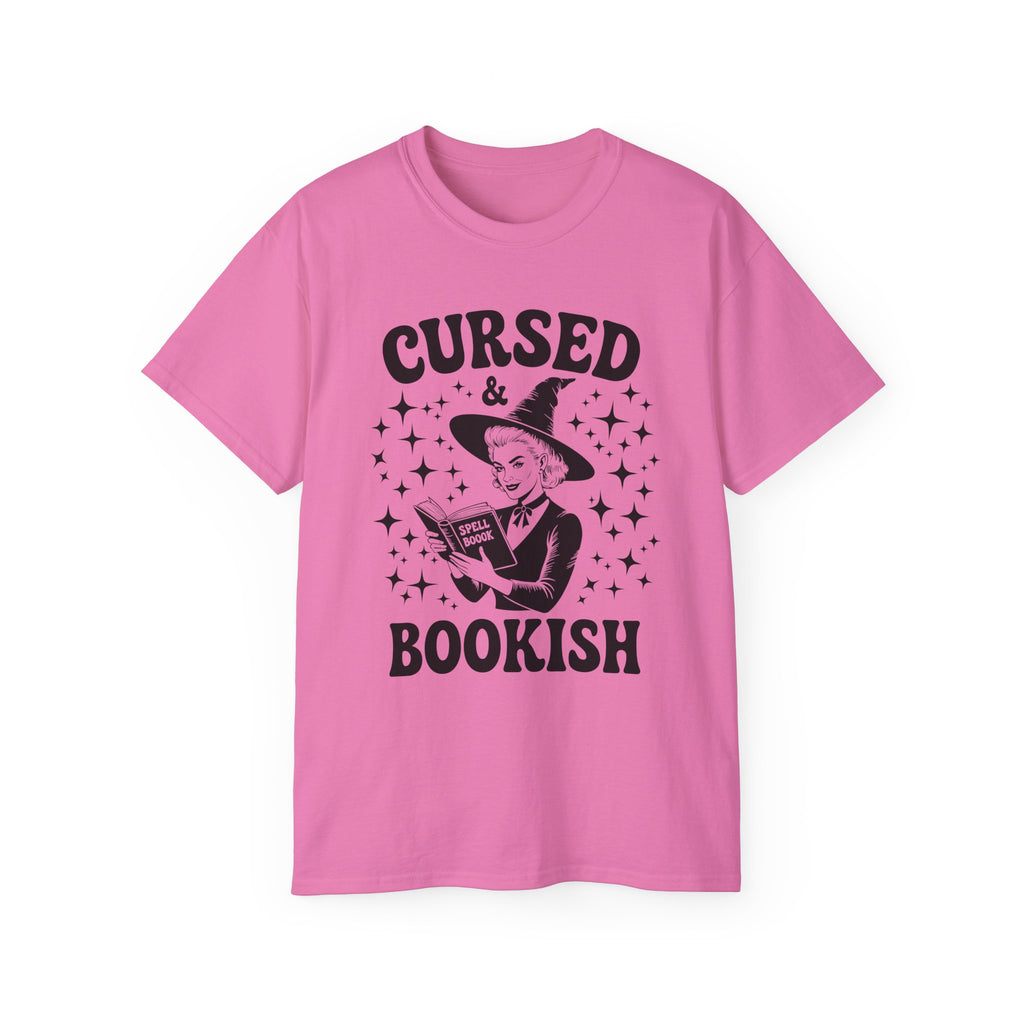 Cursed and Bookish Witch Tee - Vintage Book Lover Witch Graphic T-Shirt