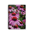 Purple Floral Journal - Vibrant Field of Purple Coneflowers Spiral Notebook