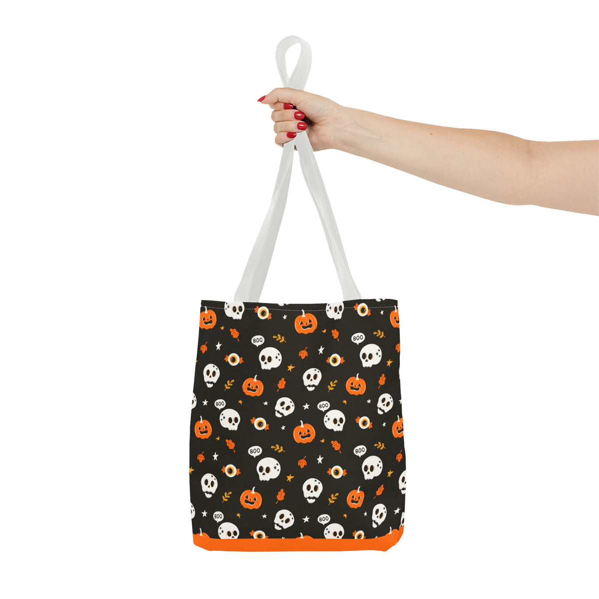 Halloween Pumpkin and Skulls Cute and Spooky Trick-or-Treat Candy Bag