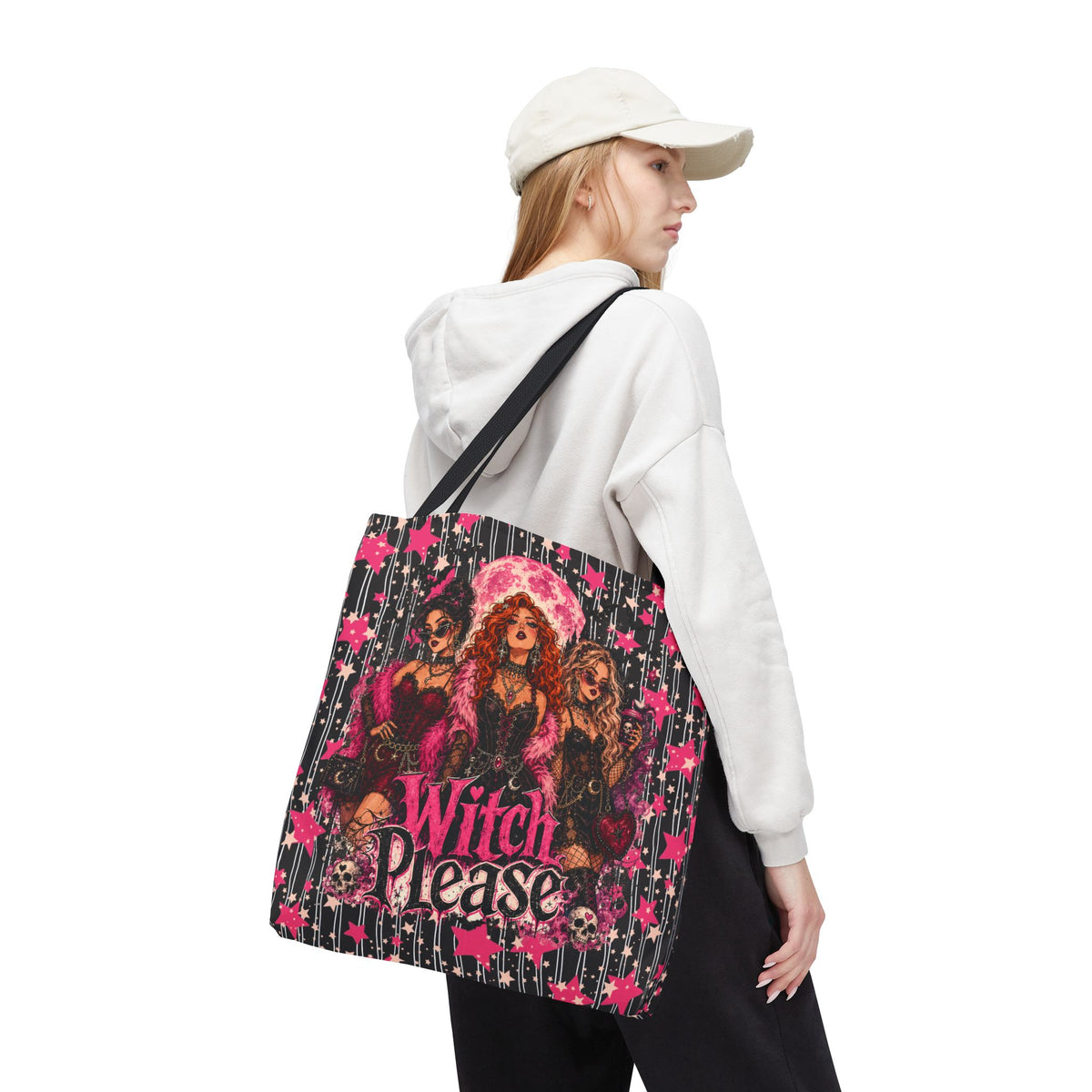 Witch Please Tote Bag - Vintage Glam Witchy Trio Tote