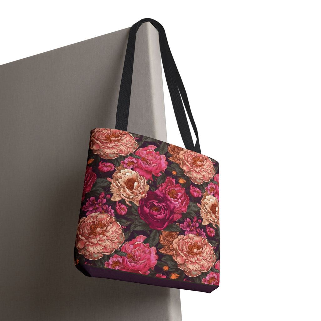 Pink Peony Tote Bag – Vintage Floral Garden Carryall