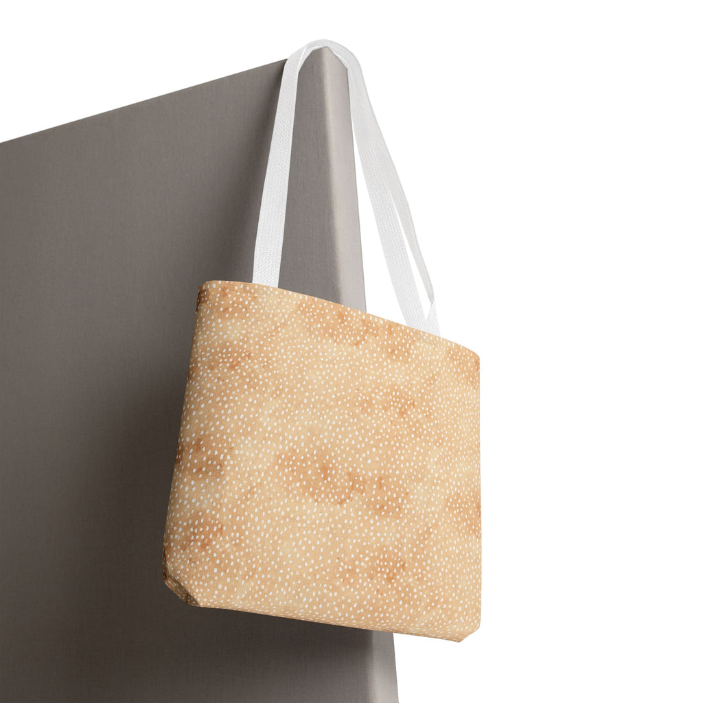 Calming Animal Pattern Bag - Light Beige Fawn Print Tote