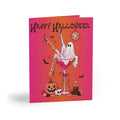 Happy Halloween Ghost Martini Disco Greeting Cards - Pack of 8/16/24