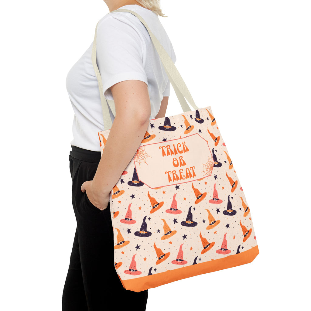 Halloween Witch Hat Pattern Trick or Treat Bag - Personalizable Candy Tote