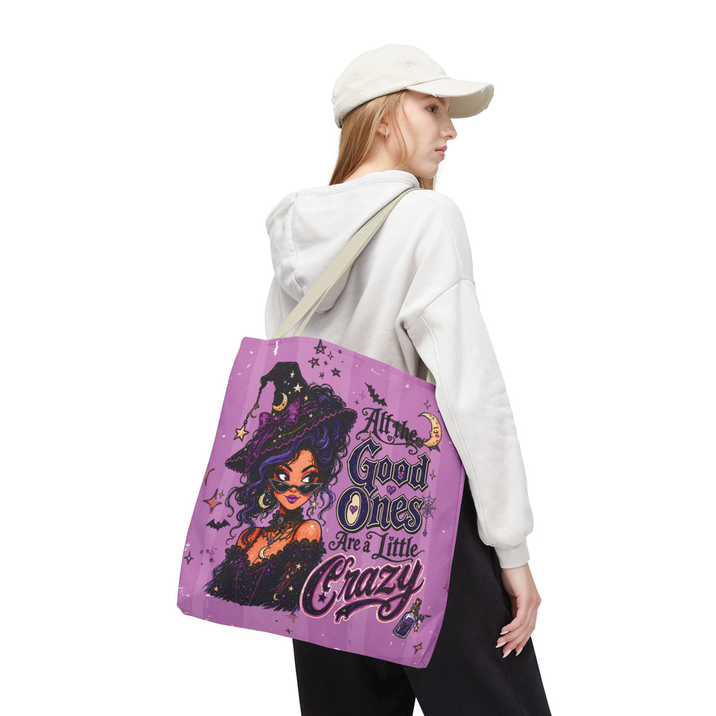 Witchy Purple Tote - “All the Good Ones Are a Little Crazy” Graphic Tote